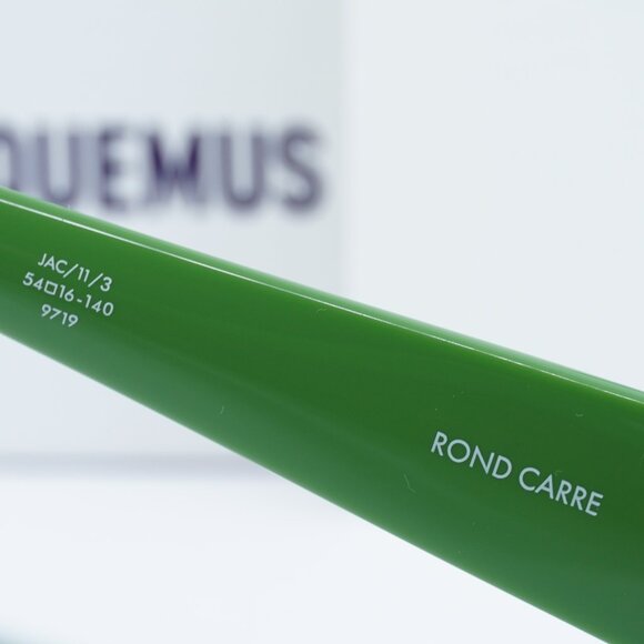 Jacquemus ROND CARRE JAC/11 C3 Rectangle Sunglasses - Jade Green/Green - Picture 7 of 12